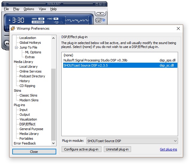 Winamp Shoutcast DSP